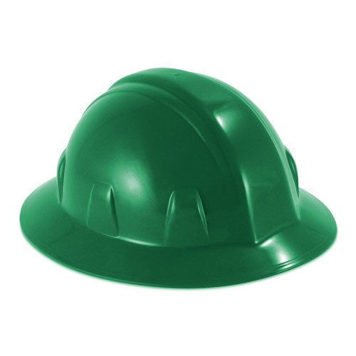 Pyramex Hard Hat Full Brim Cap 4 Point Ratchet Suspension Construction Green