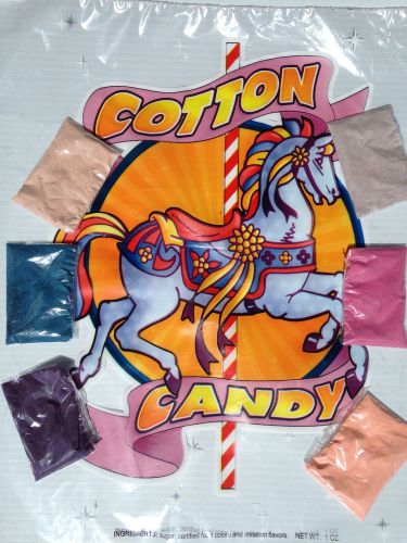 1 pk COTTON CANDY mix w/ SUGAR FLAVORING FLOSSINE Concession FUNDRAISER NEW!!