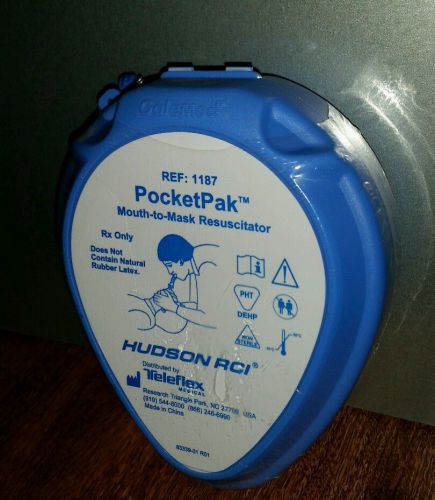 Hudson RCI PocketPak Mouth-to-Mask Resuscitator CPR Mask P/N 1187, FREE SHIPPING