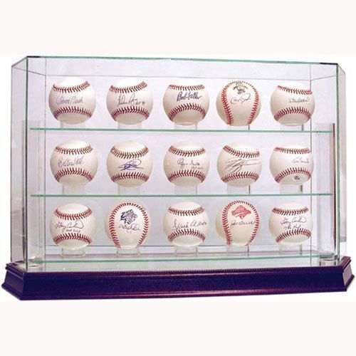 High Quality 15 Ball Glass Baseball Display Case