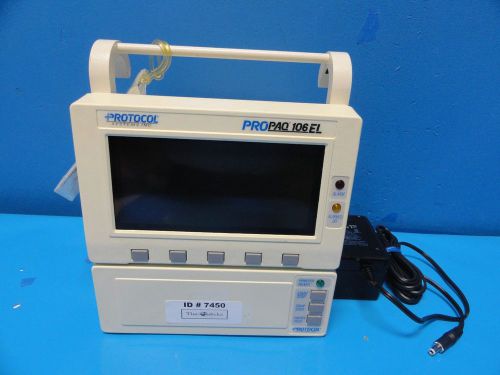 Welch allny propaq 106el patient monitor (2x ibp ekg spo2 nbp temp print) (7450) for sale