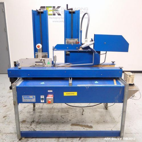 Used-Durable Packaging RM-32FC DO-IT-ALL Top &amp; Bottom Case Sealer. Has (2) 84&#034; (