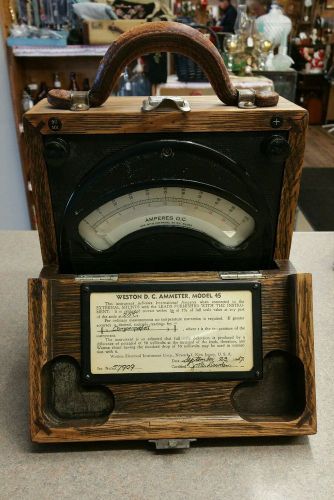 Vintage Weston D. C. Ammeter Model 45 1947 STEAMPUNK