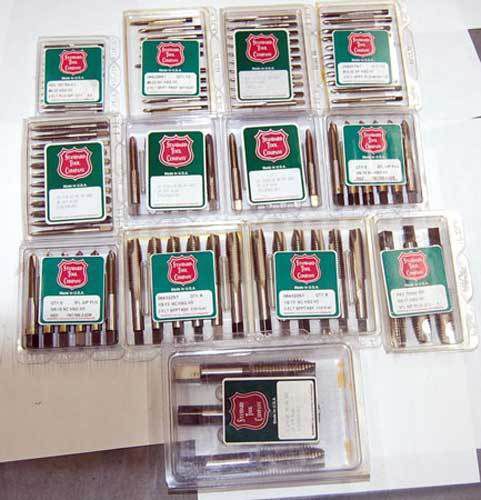 96 Pcs. Standard Tool Most Popular Sizes GH3 Spiral Point Plug Taps Kit