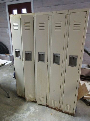 5 VINTAGE HIGH SCHOOL  LOCKERS