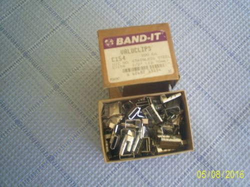 NIB BAND-IT VALUCLIPS STAINLESS STEEL 1/2&#034; WIDE (100 IN BOX)