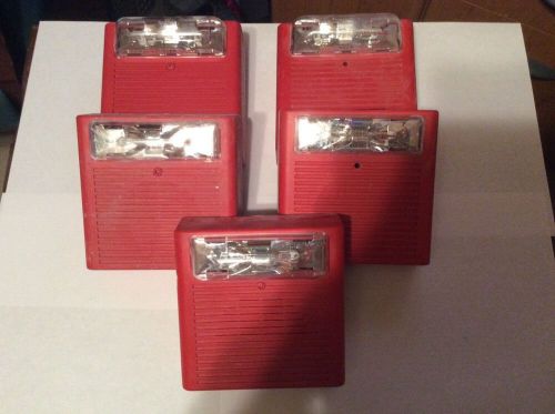 Wheelock as-24mcw-fr wall mount multi candela audible strobe lot 5 for sale