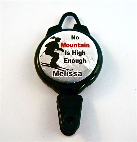 Ski lift pass id badge holder retractable reel,skier, keys, nurse, teacher,rn for sale