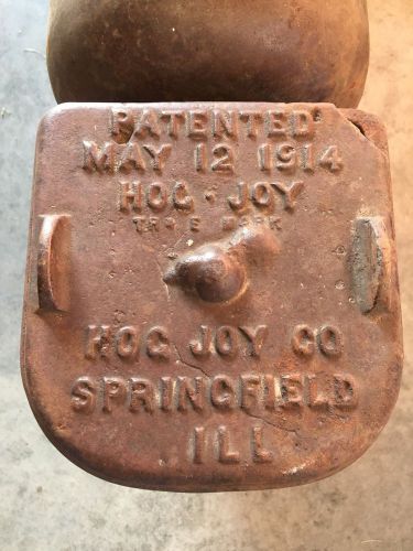 Vintage 1914 Hog Oiler Hog Joy Co Sprinfield Ill