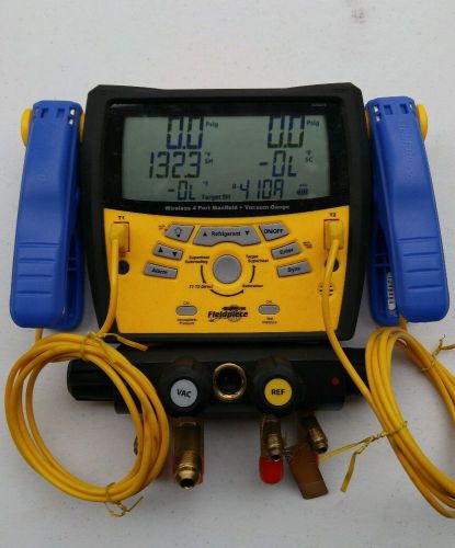 Used Fieldpiece Digital Wirless 4 Port Manifold &amp; Vacuum Gauge With Clamps SMAN4