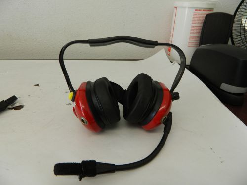 Fire Fighter Communications Headset (red) with microphone