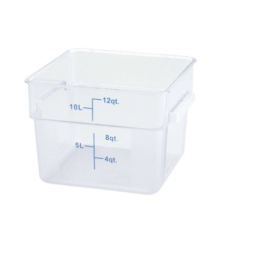 Winco pcsc-12c, 12-quart clear square polycarbonate food storage container, nsf for sale