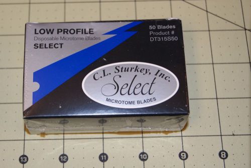 Microtome Blades C.L. Sturkey Select DT315S50 Low Profile Qty:50 Sealed New