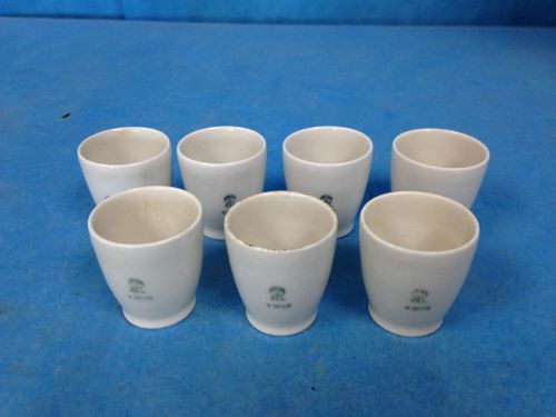 Selas #3001 #3010 34mm porcelain crucible lot of 7 for sale
