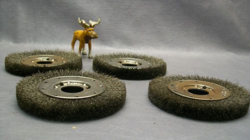 21013 6&#034; osborn crimped wire narrow face wheel brush lot of 4 for sale
