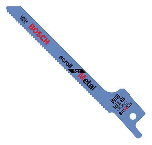 Bosch rsm418 4-inch 18t metal cutting reciprocating saw blades - 5 pack for sale
