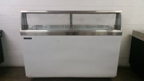 Master-bilt dd-66 tub ice cream dip cabinet display freezer lighted lid crack for sale