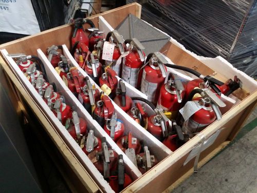 Lot Qty (33) Assorted Fire Extinguishers in crate
