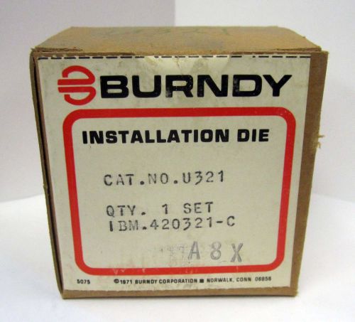 Index 321 burndy installation die compression die u-321 , item - 420321 nib!!! for sale
