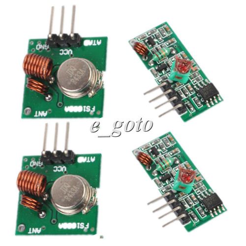 2pcs rf 433mhz  transmitter and receiver kit for arduino/mcu/arm wl raspberry pi for sale
