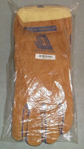 Steiner 2119B-KSC Welding Gloves Brown B-Series With Kevlar Spark Cuff Large