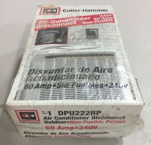 Cutler-Hammer A/C Disconnect Outdoor Non-Fusible Pullout, 60 Amp, 240V DPU222RP