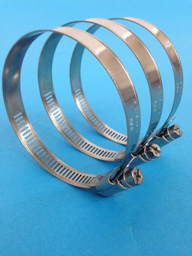1&#034;-2&#034; Titanium Hose Clamps LOT/ Adjustable Worm Style / Stronger than Stainless