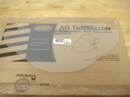AO Safety 82581-00000 Tuffmaster Faceshield, Clear, 9&#034; x 18-1/4&#034; x. 040&#034; Qty: 25