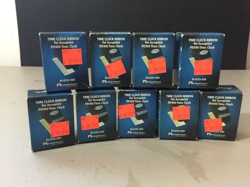 Acroprint PD100 Time Clock Replacement Ribbons Black Ink Part 39-0133-000 Lot/9