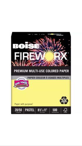 Boise MP-2201-CY FIREWORX Color Copy PAPER  LETTER Canary Full Case 10 Reams