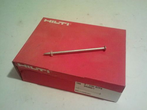 HILTI x-dni 97p8 97MM 3 13/16 INCH BOX OF 100 NAILS PINS