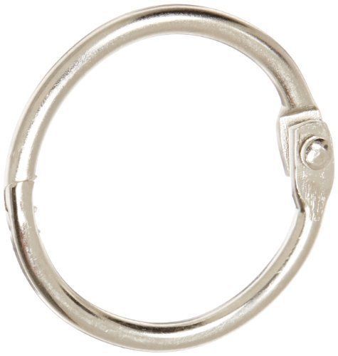 School Smart Nickel Plated Loose Leaf Ring, 1&#034; Diameter Pack of 100