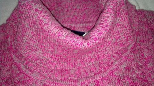 American Eagle Pink Marled Cowl Sweater SMALL NWT Relaxed Fit shirt top A/E AEO