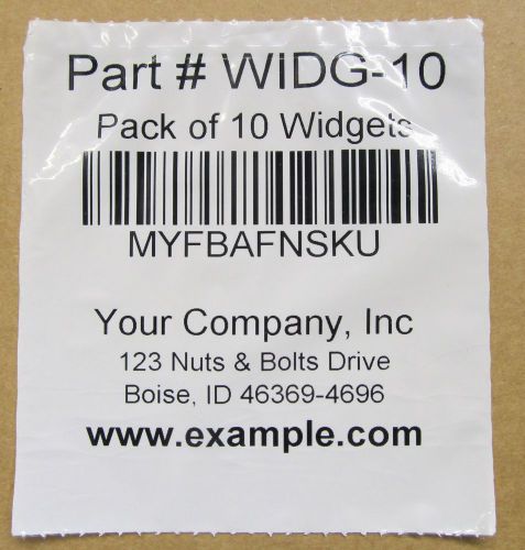 100 Custom Printed Poly Bags 4&#034;x4&#034;, text/barcode/UPC/SKU/FNSKU, eBay FBA Amazon