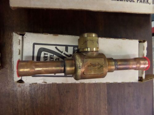 3/three new refrigeration ball valve/s full port 2ea 5/8&#034; and 1ea 5/8&#034; henry for sale