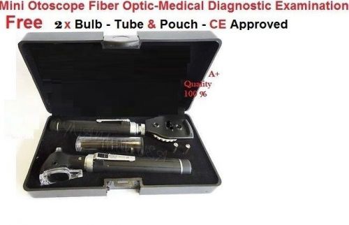 New fiber optic ophthalmoscope,otoscope ent diagnostic set.led,ce+2 free bulb for sale