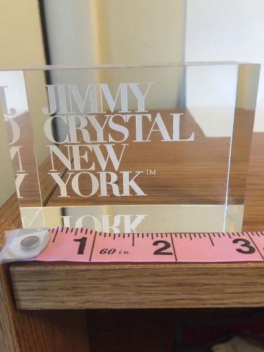 Jimmy Crystal New York Point Of Purchase Block Lot Of 2
