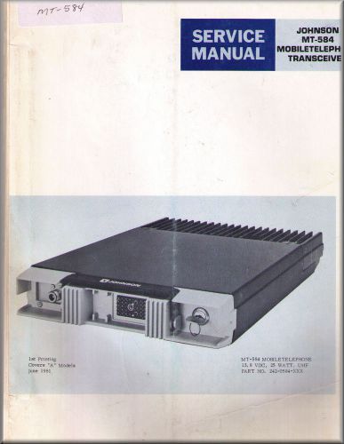 Johnson Service Manual MT-584 Mobiletelephone Transceiver