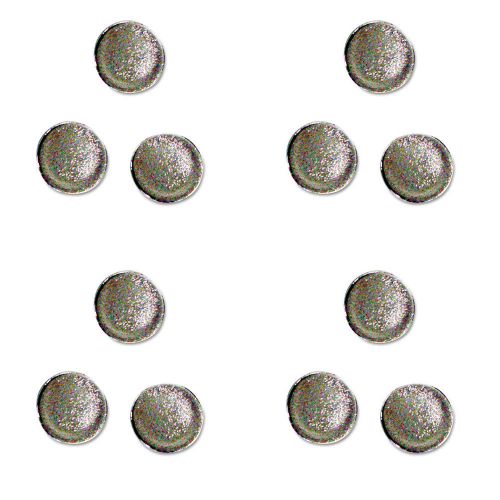 MasterVision 1&#034; Super Magnets Silver 10 Count (IM130809) 4 Packs