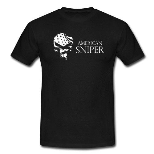 New Chris Kyle American Sniper T-Shirt Punisher Logo Navy Seal Skull Authentic