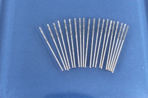 TEMO 20 pieces 0.5MM diamond coated drill twist bit glass tile