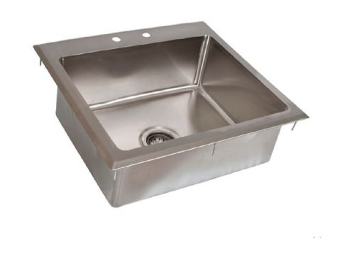 20&#034; x 16&#034; x 8&#034; (d) One Compartment DROP IN SINK &amp; FAUCET BBK-DIS-2016-8-P-G
