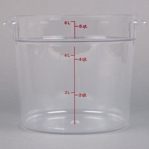 Cambro (RFS6PP190) 6 qt Round Polypropylene Food Storage Container - Camwear