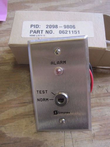Simplex 2098-9806 Remote LED Indicator Test Switch NIB JS