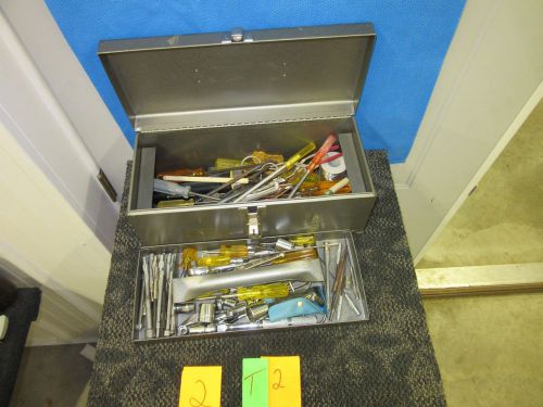 100 pc military metal tool box husky pliers socket driver nut technician trade 2 for sale