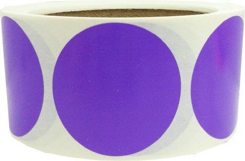 InStockLabels.com Purple Color Coding Dot Labels 2&#034; Inch Round - 500 Colored