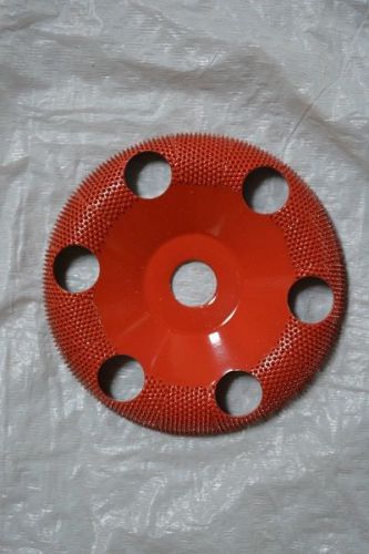 Saburr-tooth 4” donut wheels (round face) w/holes dw470h 5/8 bore red medium for sale