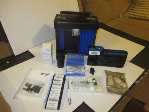 DRAGER ACCURO GAS DETECTOR PUMP IN CASE WITH MANY EXTRAS