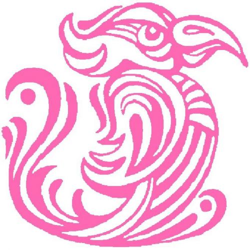 30 Custom Pink Artistic Bird Personalized Address Labels