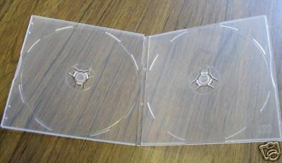 400  5.2MM SLIM CLEAR DOUBLE POLY CD DVD CASE BOX SF15